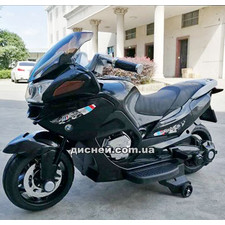 Детский мотоцикл M 3282 EL-2 BMW на аккумуляторе, кожаное сиденье, черный